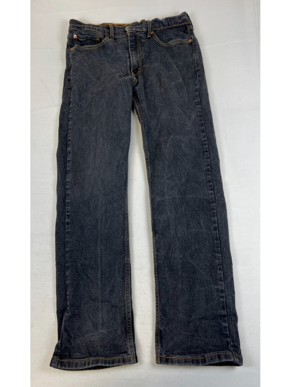 Levi's 505 Men 32x30 Black Denim Regular Fit Straight Leg Jeans Pants